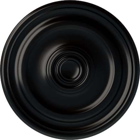 Devon Ceiling Medallion (Fits Canopies Up To 3 5/8), Hand-Painted Jet Black, 15 3/4OD X 1 1/2P